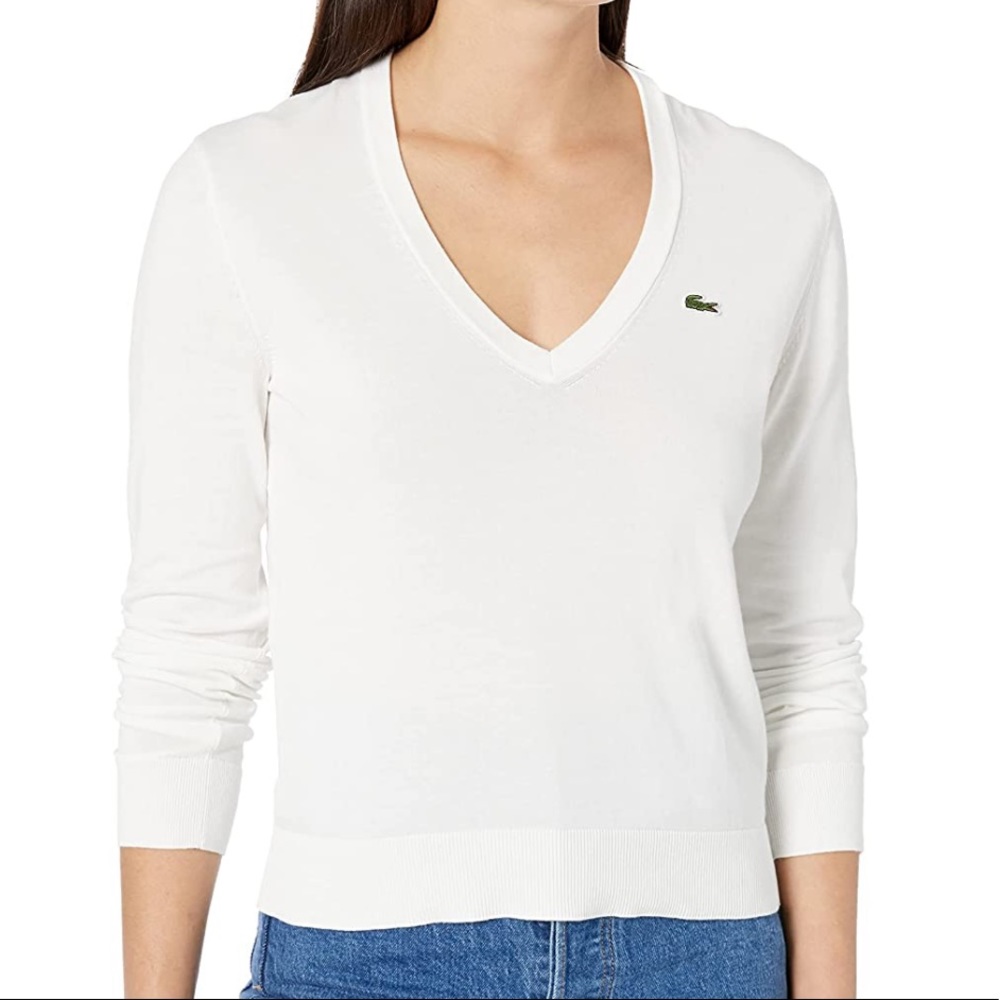 DELETING LISTING TMRW! Lacoste Cream Sweater
